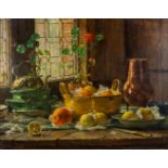Edward Antoon PORTIELJE (1861-1949) 'Still life' oil on canvas. (W:66 x H:51 cm)