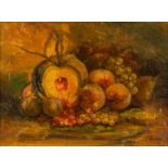 SUREAU (XIX-XX) 'Still life with fruits' oil on canvas on board. (W:34 x H:24 cm)