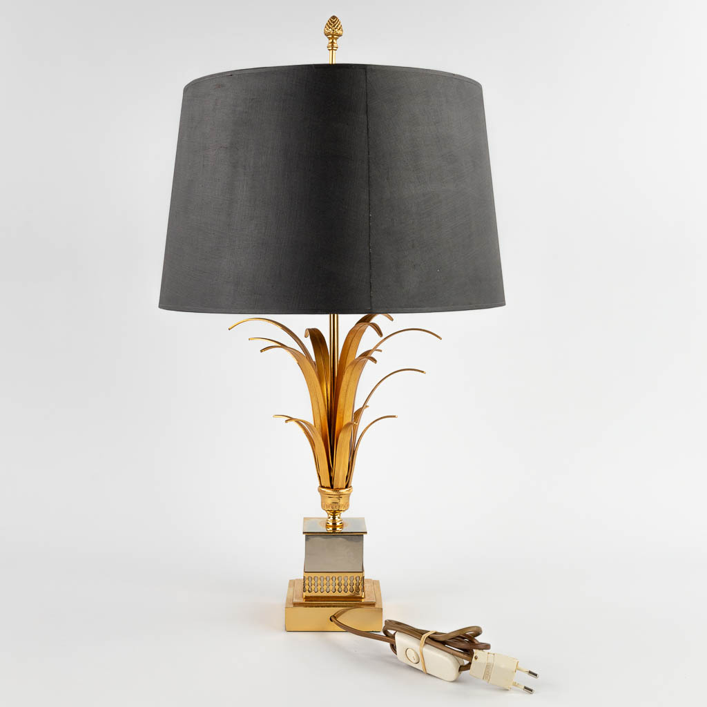 A table lamp, gilt metal in Hollywood Regency style. Circa 1980. (H:62 cm) - Image 5 of 10