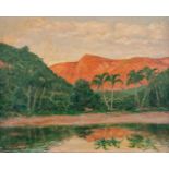 Aimé STEVENS (1879-1951) 'Rio Vermelho, Brésil' oil on canvas. (W:50 x H:40 cm)