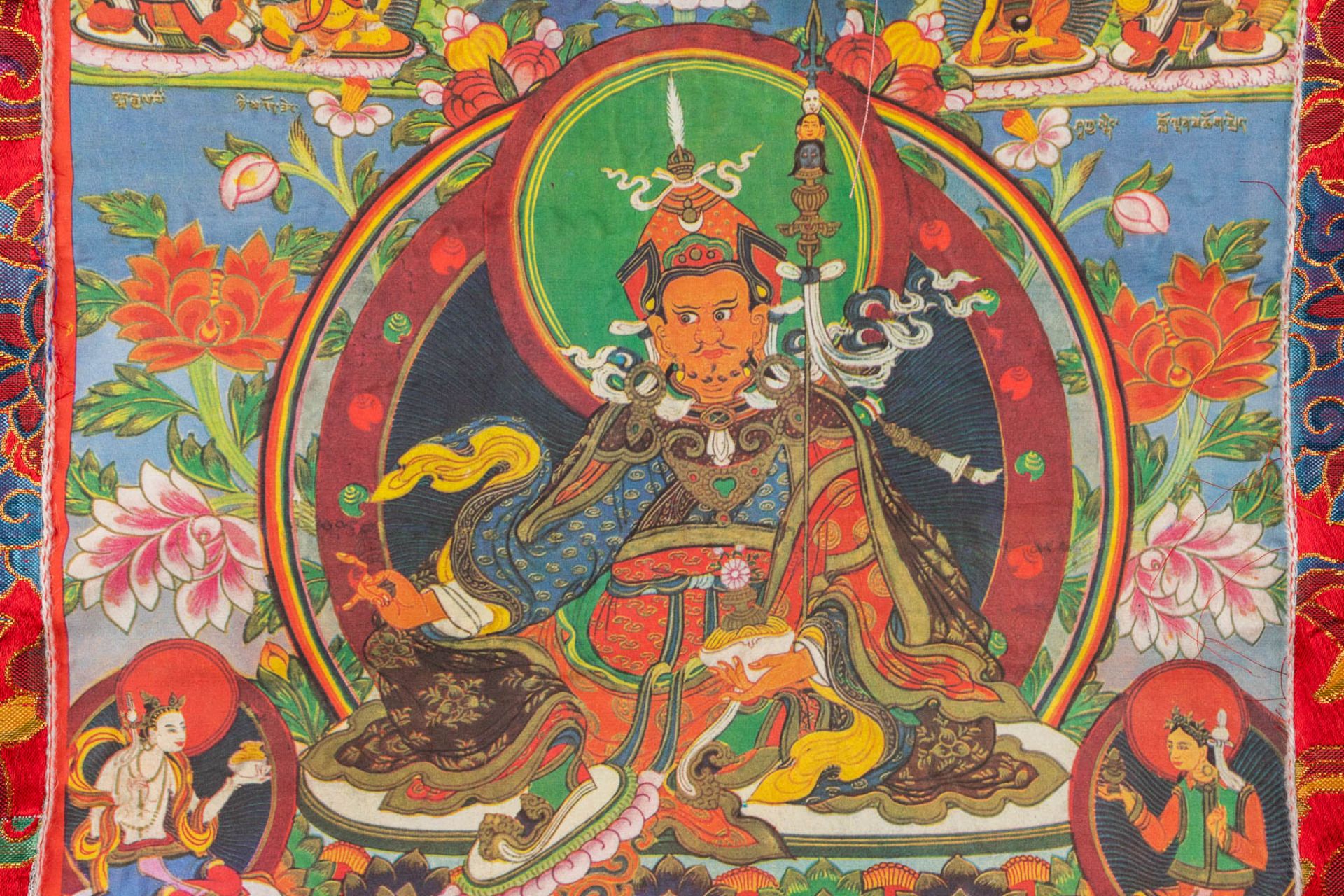 Tree Oriental and decorative Thangka. 20th C. (W:60 x H:63 cm) - Image 5 of 17