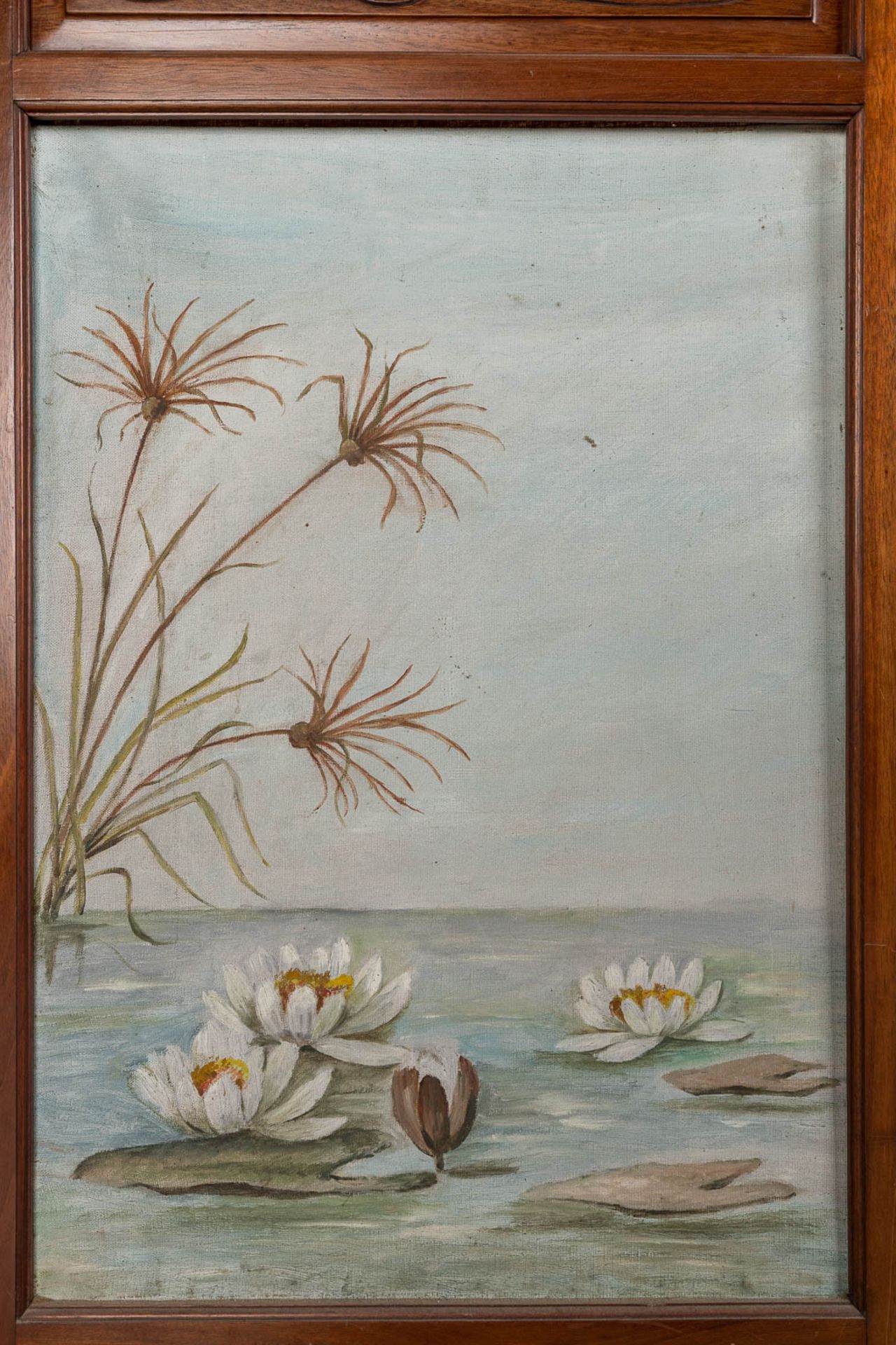 A room divider with painting and &quot;pêle mêle&quot; oil on canvas. (D:180 x W:143 cm) - Image 6 of 10