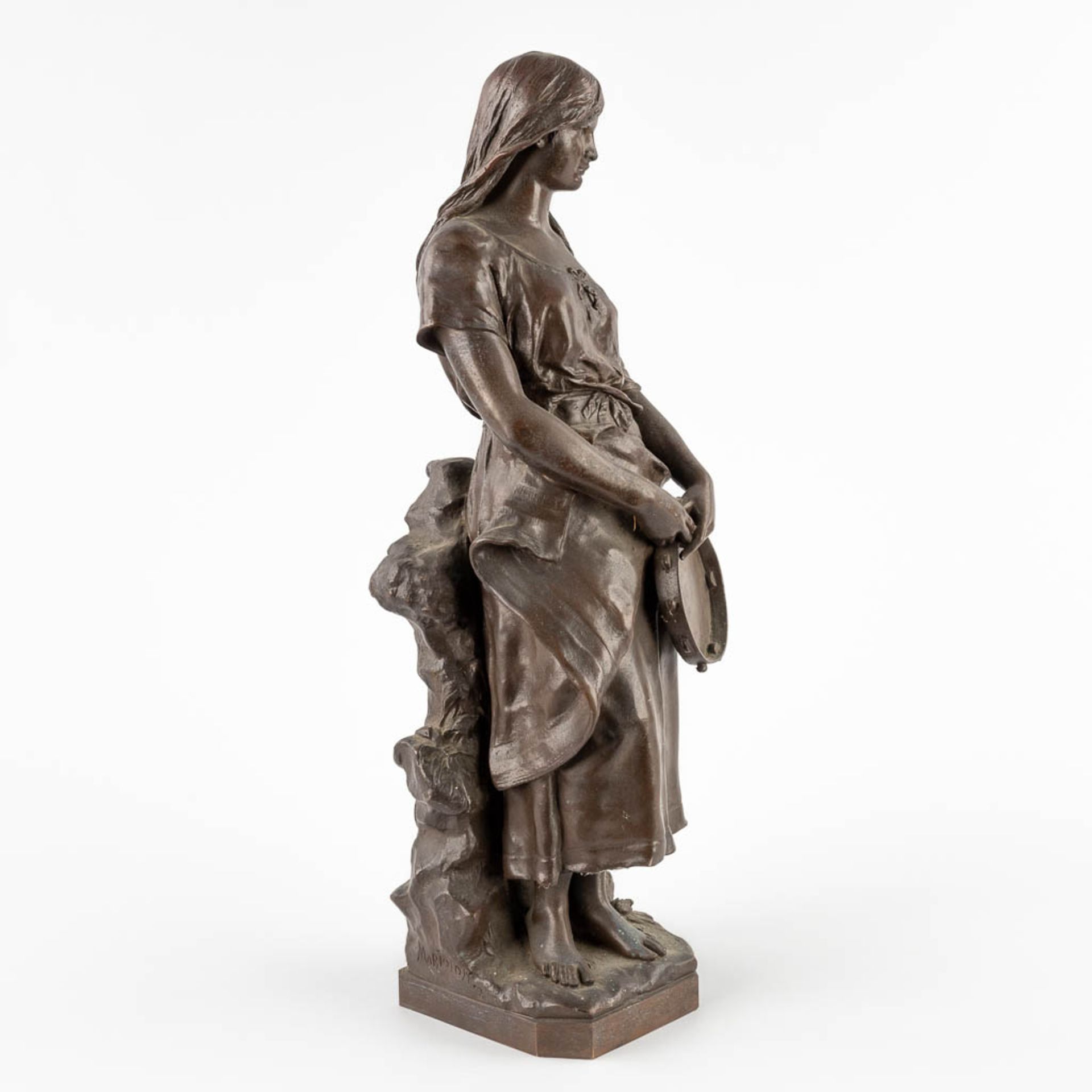 Eugène MARIOTON (1854-1933) 'Esmeralda' patinated bronze (D:14 x W:15 x H:45 cm) - Bild 4 aus 10
