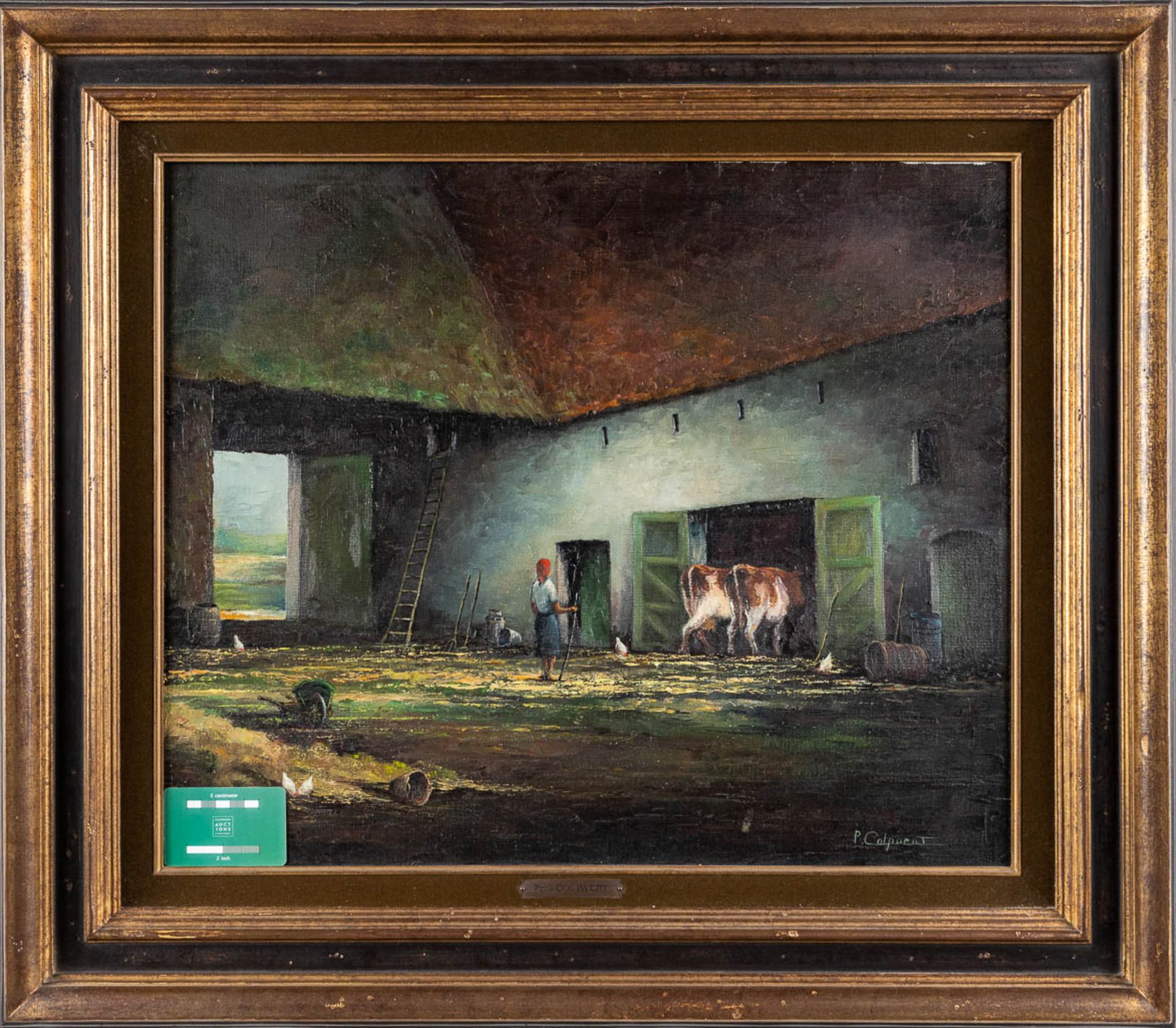 Pros COLPAERT (1923-1990) 'The barn' oil on canvas. (W:60 x H:50 cm) - Bild 2 aus 8