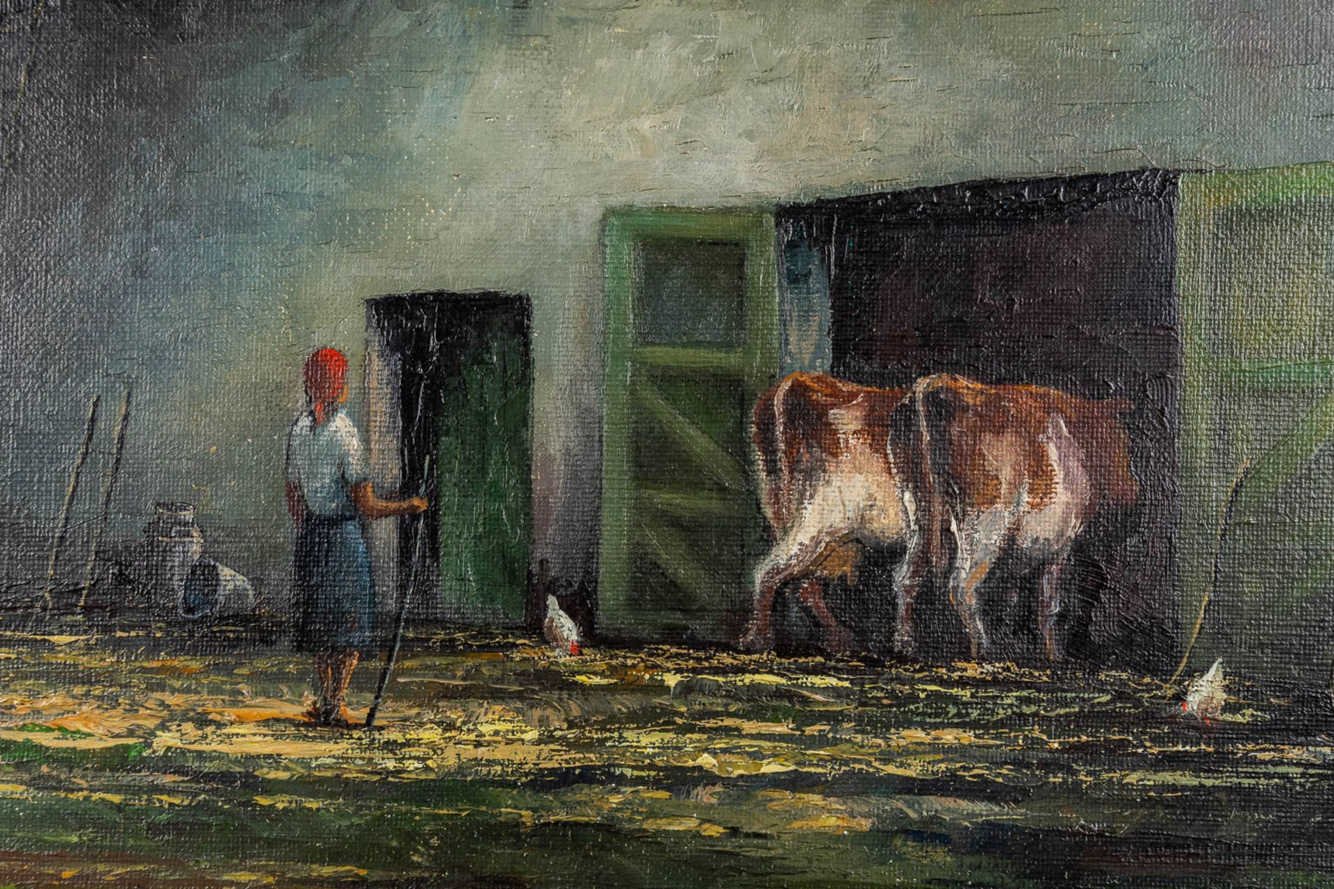 Pros COLPAERT (1923-1990) 'The barn' oil on canvas. (W:60 x H:50 cm) - Bild 5 aus 8