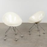 Philippe STARCK (1949) 'Ero' for Kartell, two office chairs. (D:59 x W:62 x H:82 cm)