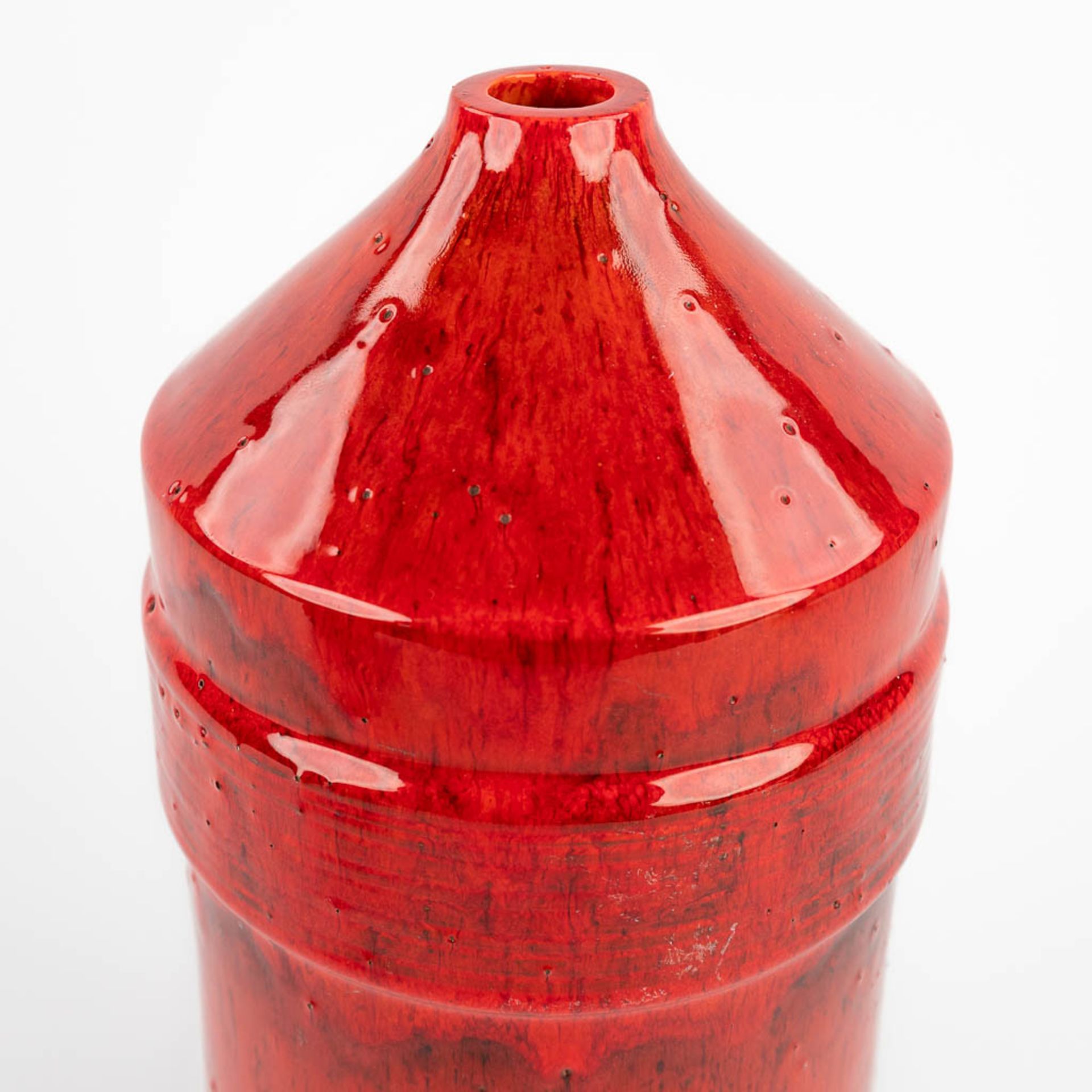 Three glazed ceramic vases, Léon Goossens, Rogier Vandeweghe, keramar. (H:27 x D:11,5 cm) - Bild 9 aus 10