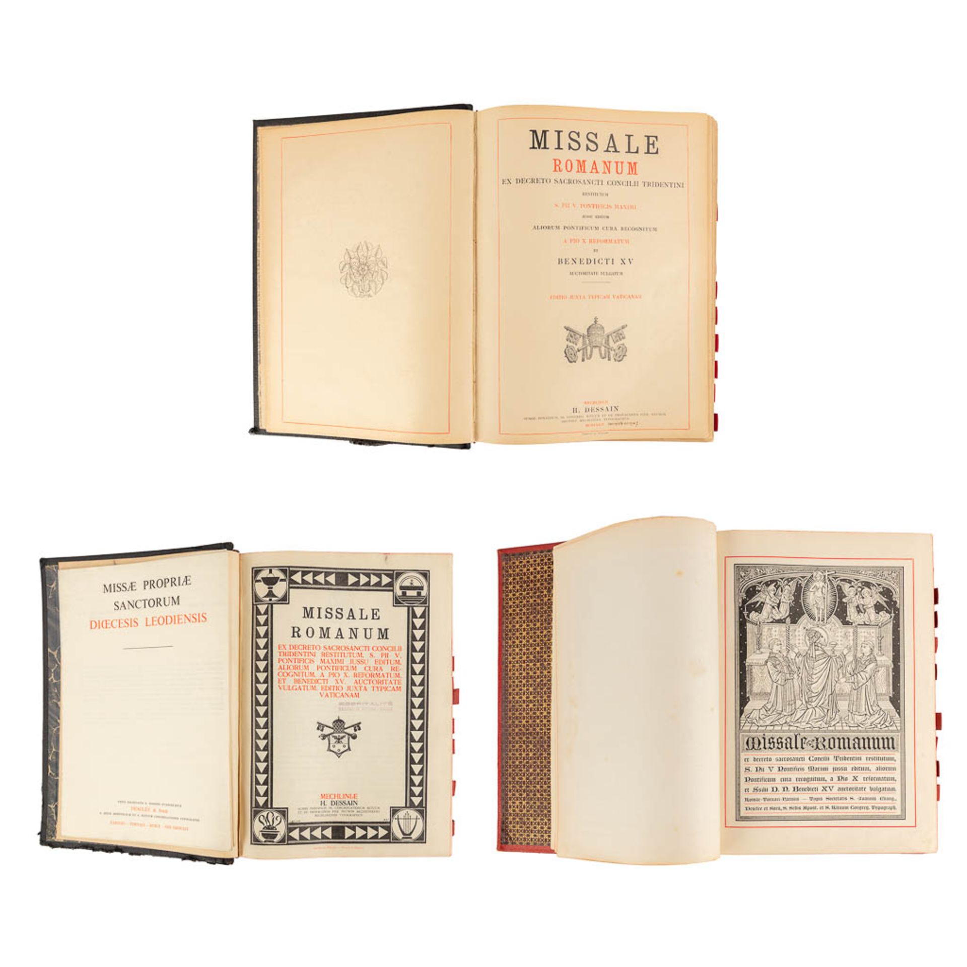 Three Missale Romanum books, 20th C. (D:6 x W:24 x H:32 cm) - Bild 3 aus 15