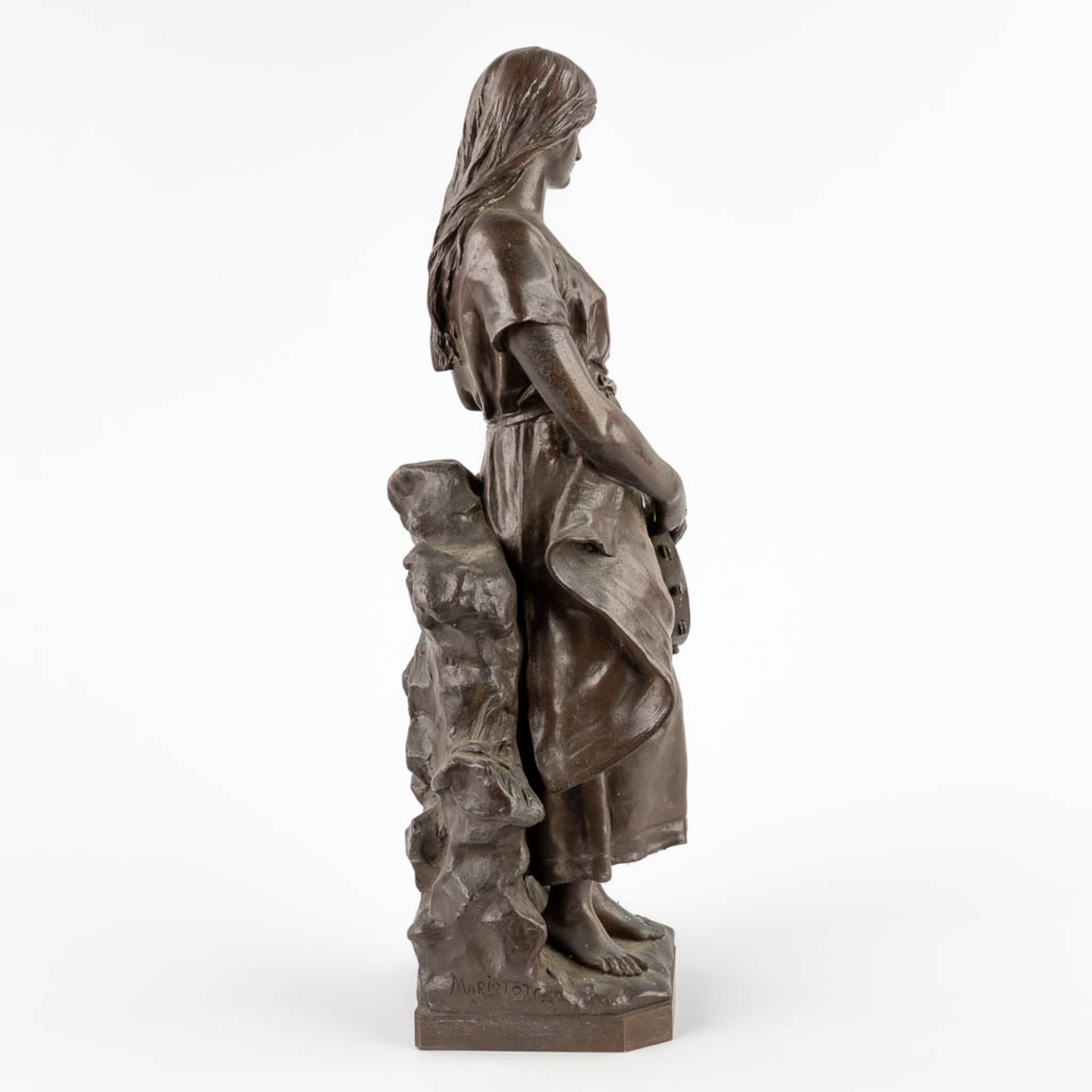 Eugène MARIOTON (1854-1933) 'Esmeralda' patinated bronze (D:14 x W:15 x H:45 cm) - Bild 5 aus 10