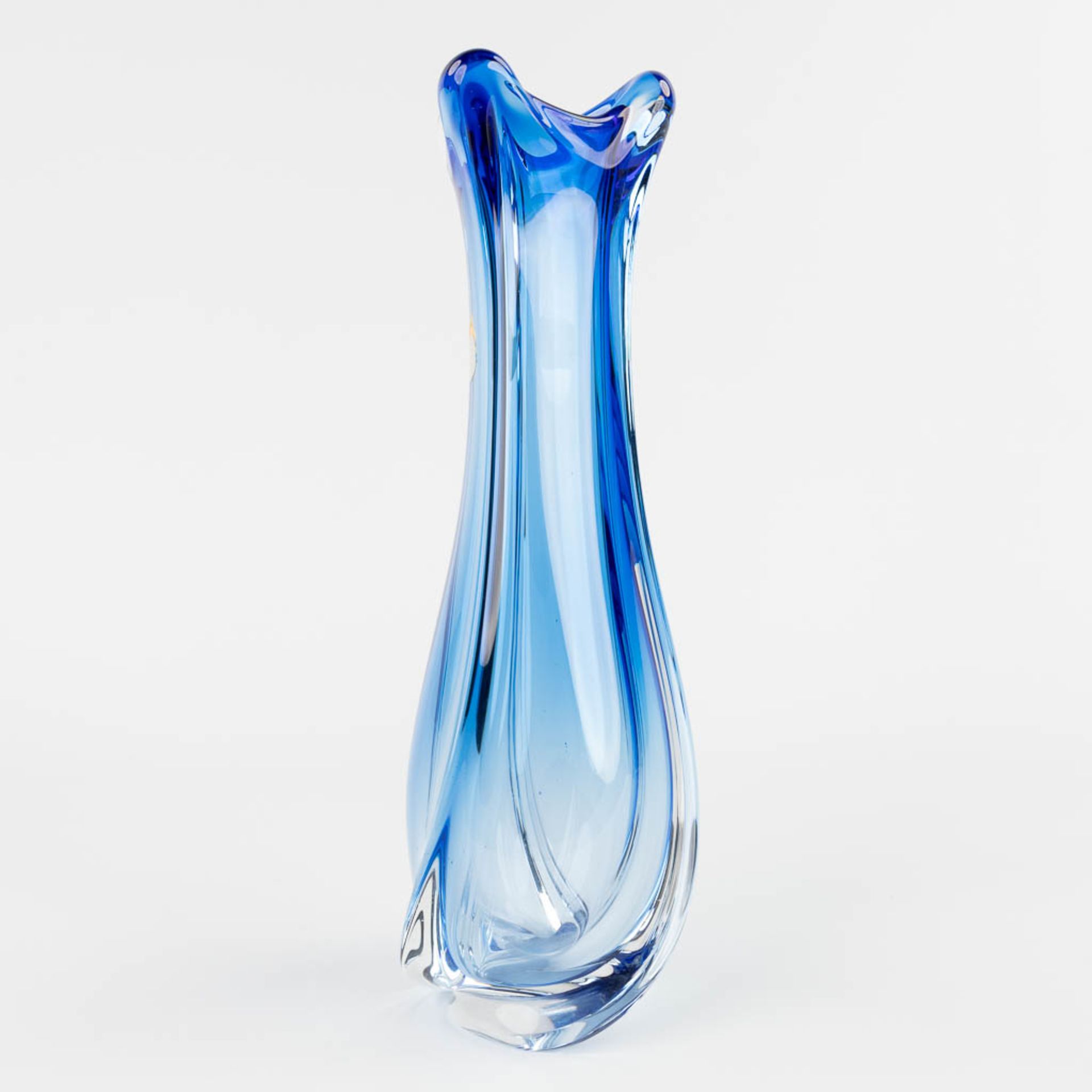 Val Saint Lambert, a vase and a swan, added a vase, probably Murano. (H:35 cm) - Image 6 of 22