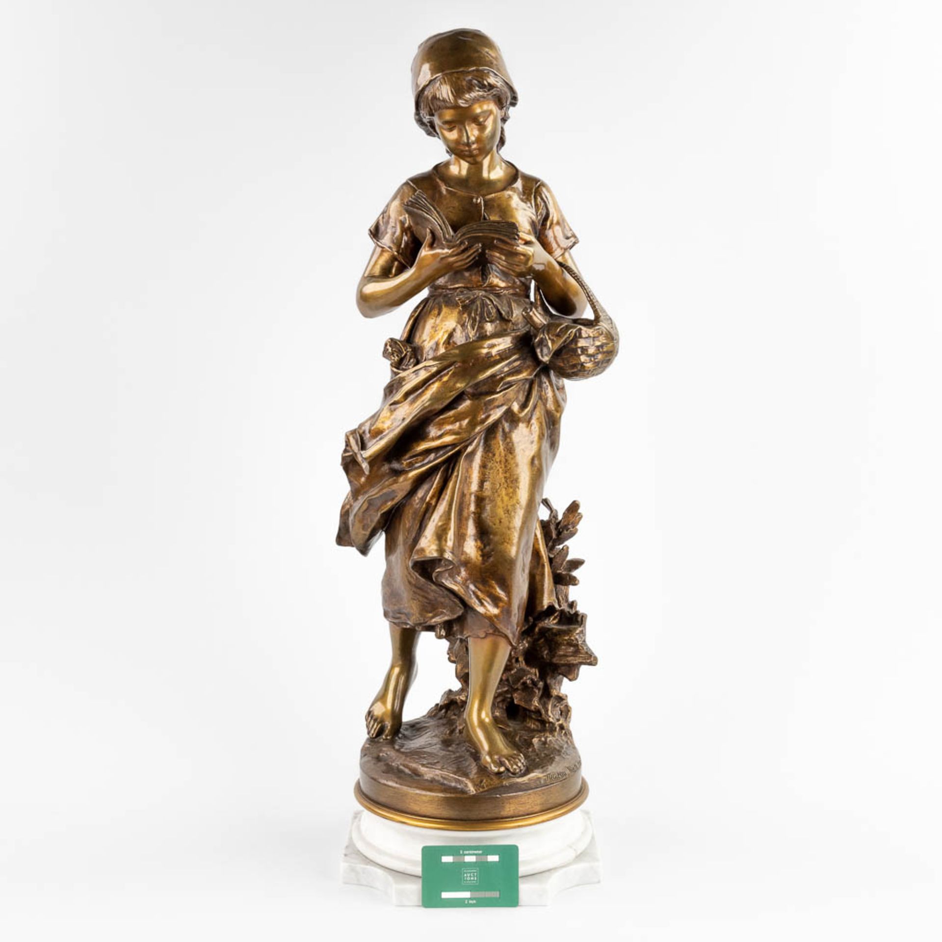 Mathurin MOREAU (1822-1912) 'La Lisseuse' patinated bronze. (D:24 x W:24 x H:77 cm) - Bild 2 aus 15