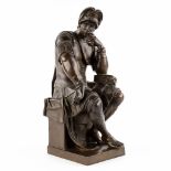 After MICHELANGELO (1475-1564) 'Lorenzo Di Medici', Compagnie Des Bronzes De Bruxelles. (D:23 x W:23