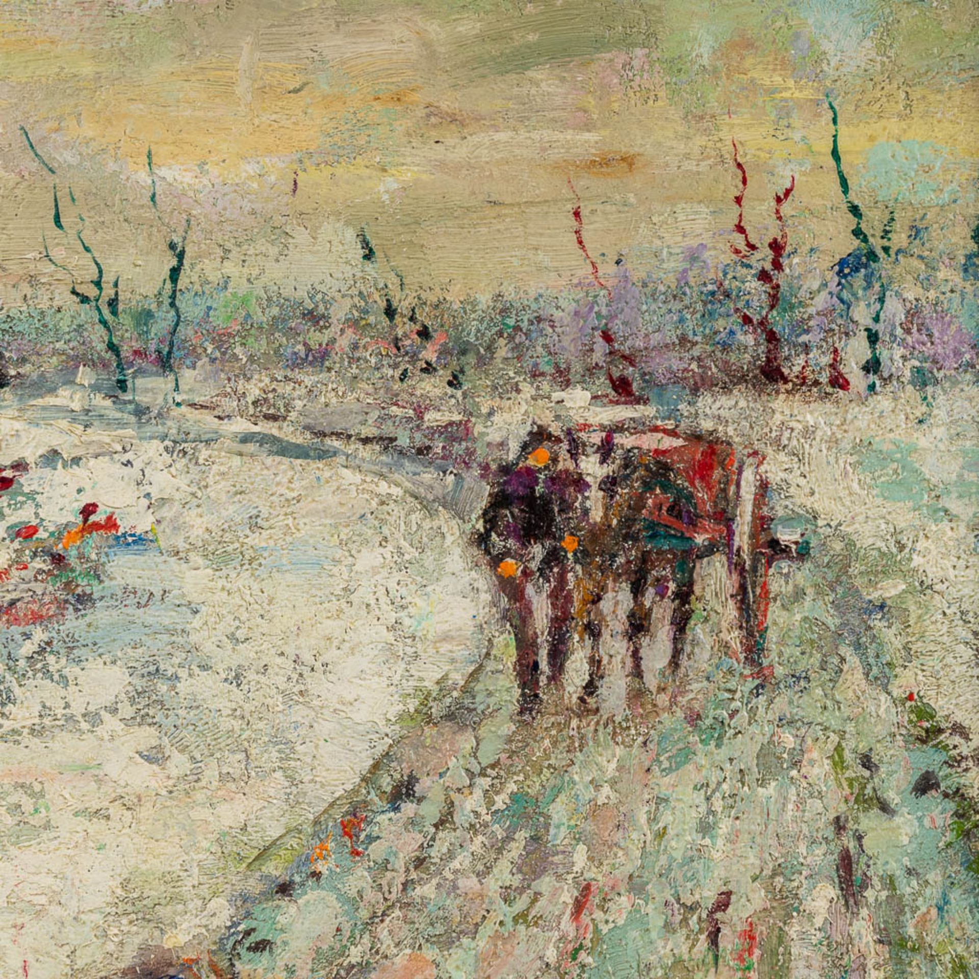 Charles Henri VERBRUGGHE (1877-1974) 'Winter Landscape' oil on panel (W:61 x H:46 cm) - Image 5 of 7