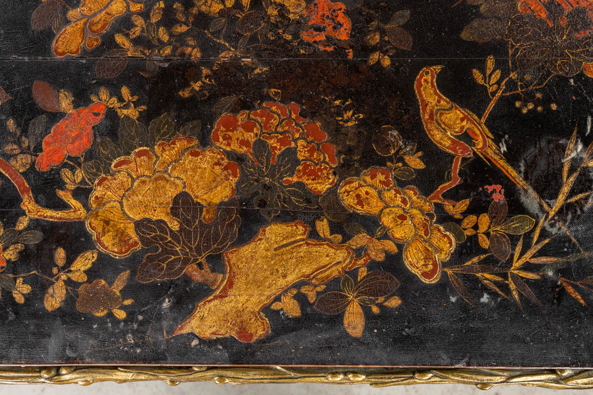 Maison Bagues 'Mid-Century Coffee Table' with lacquered Chinoiserie decor. (D:43 x W:100 x H:42 cm) - Image 13 of 20