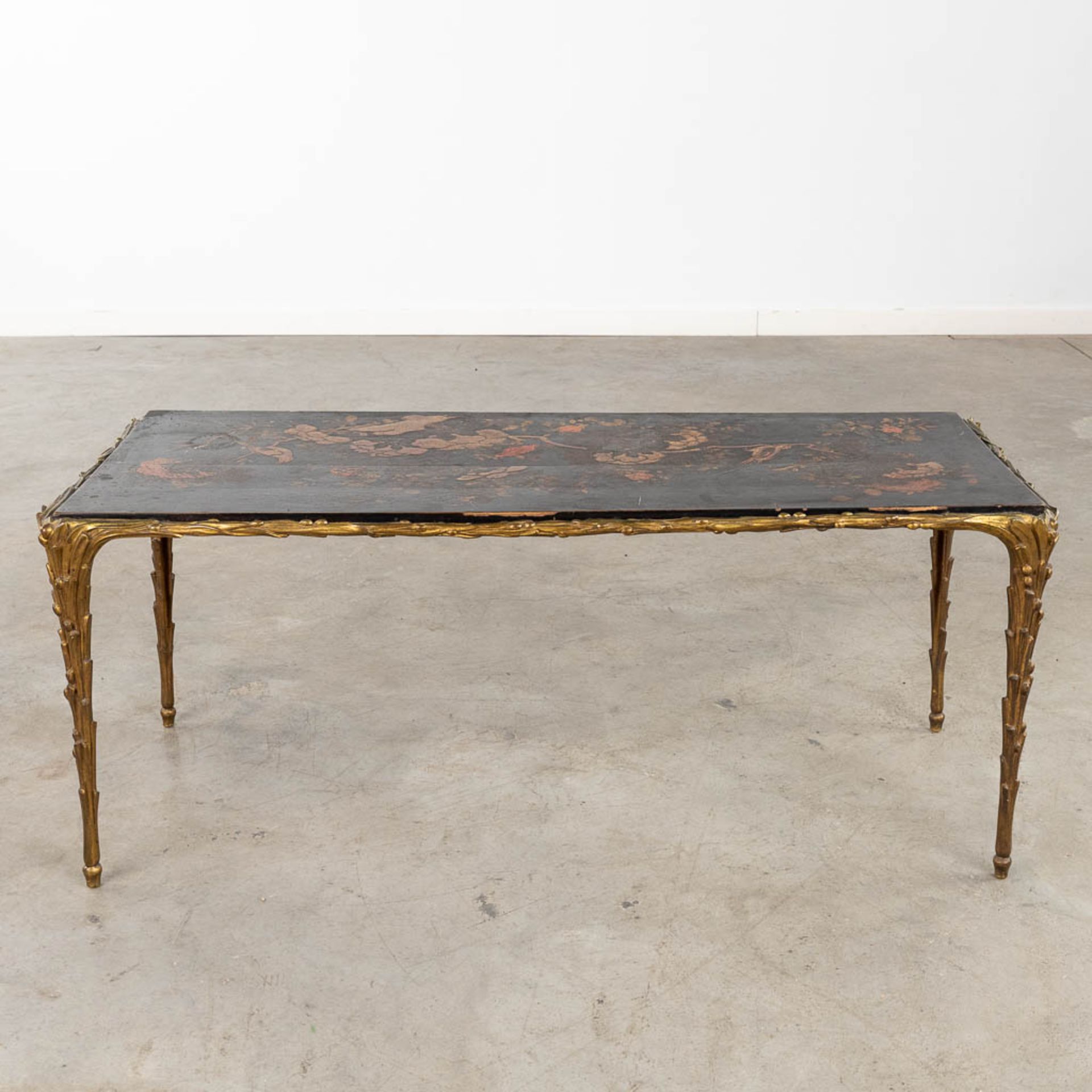 Maison Bagues 'Mid-Century Coffee Table' with lacquered Chinoiserie decor. (D:43 x W:100 x H:42 cm) - Image 3 of 20