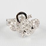 A ring, 18kt white gold with diamonds, appr. 1,92ct. Ring size 55.