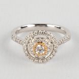 A ring, 18kt white gold with diamonds, appr. 0,5ct. Ring size 54.
