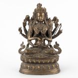 Tara, a figurine, patinated bronze, probably Tibet/Nepal. 19th/20th C. (D:15 x W:22 x H:33 cm)
