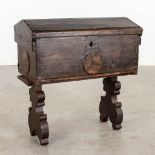 A chest on a stand, Southern Europe, 18th C. (D:42 x W:75 x H:79 cm)