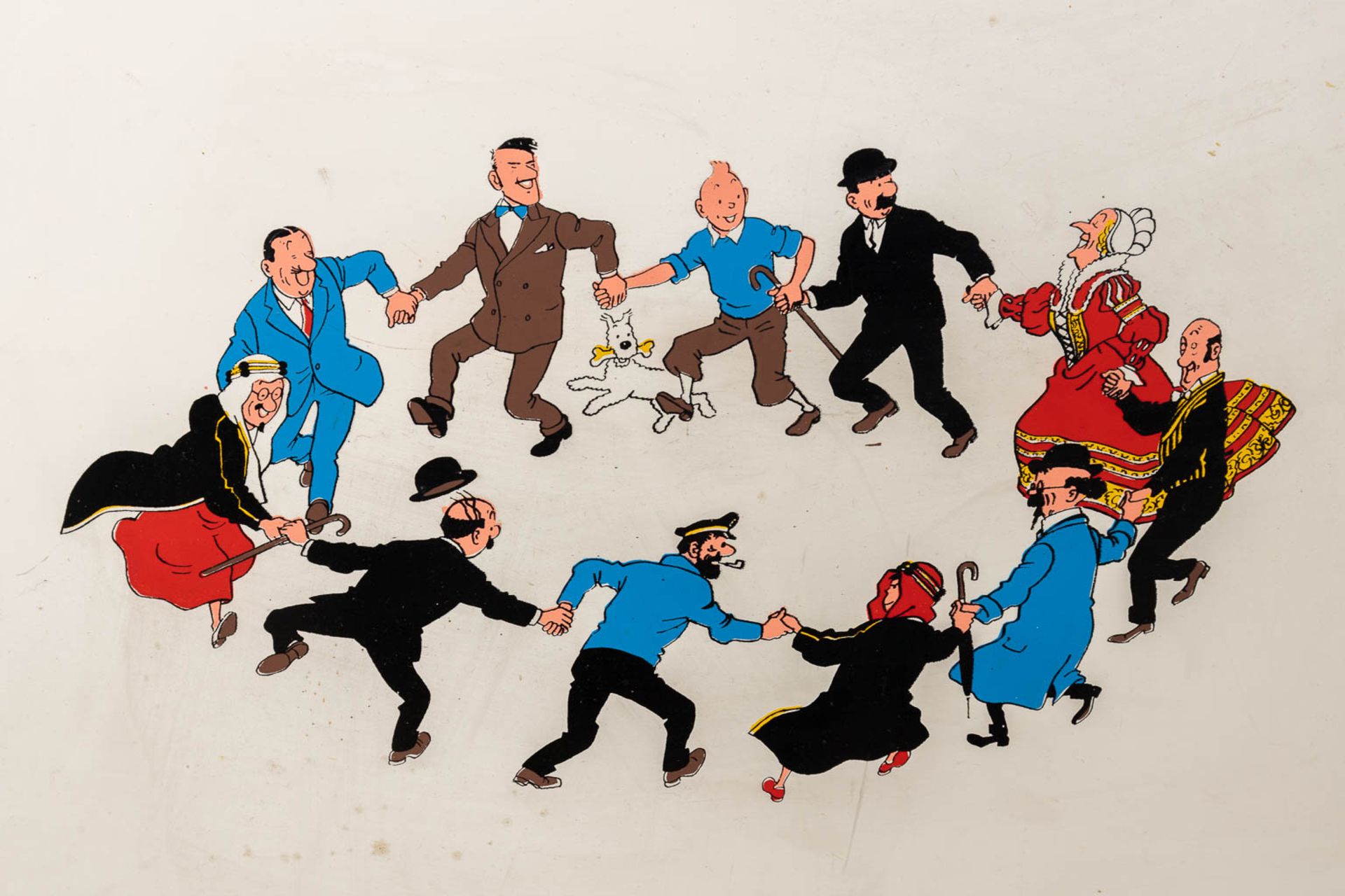 Tintin, a collection of 3 puppet show frames with matching dolls. (W:70 x H:114 cm) - Image 6 of 21