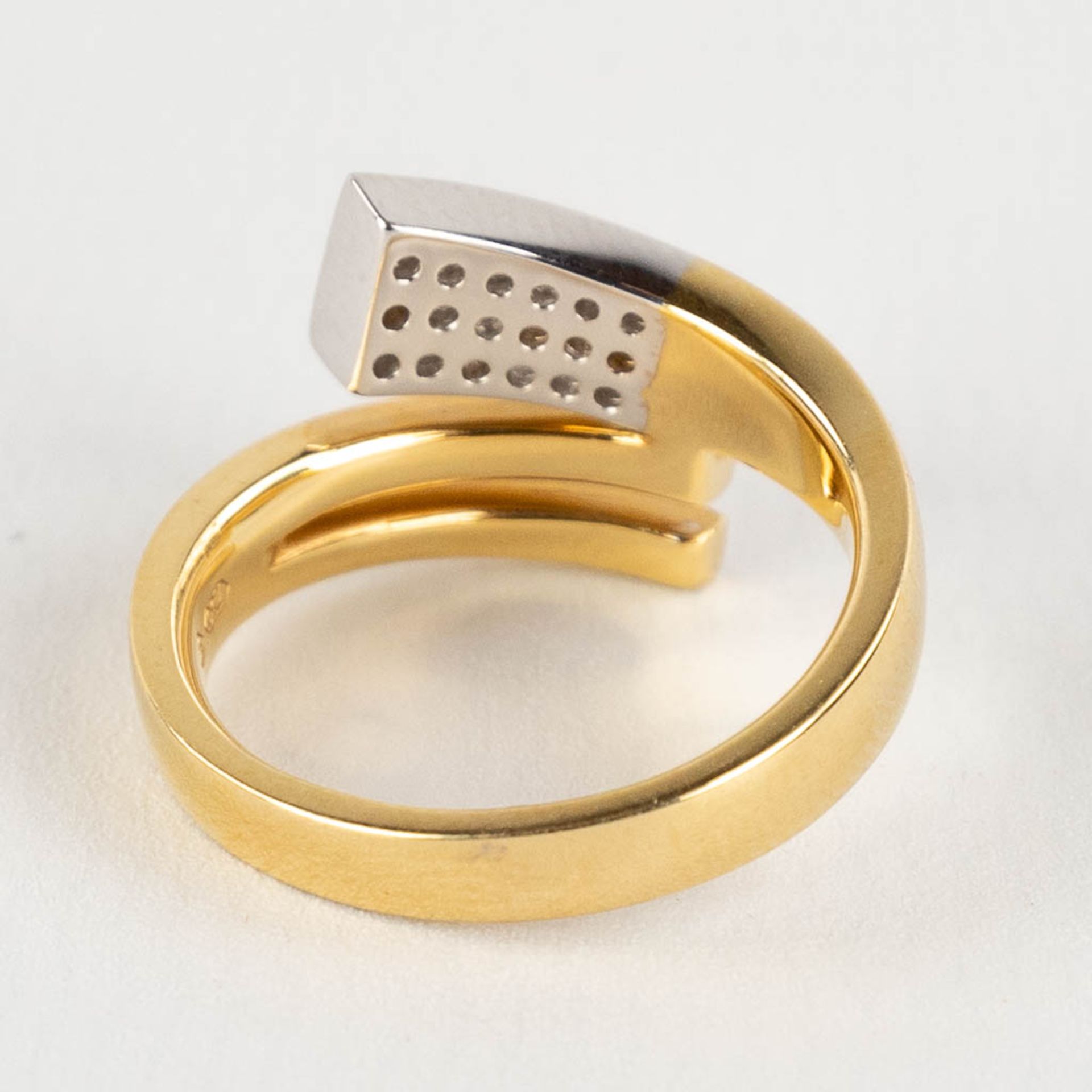 A ring, 18kt yellow gold with diamonds, appr. 0,42ct, ring size 55. - Image 5 of 11