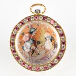 Doxa, a large pocket or table watch in the shape of a ball with an erotic scène and automata. 20th C