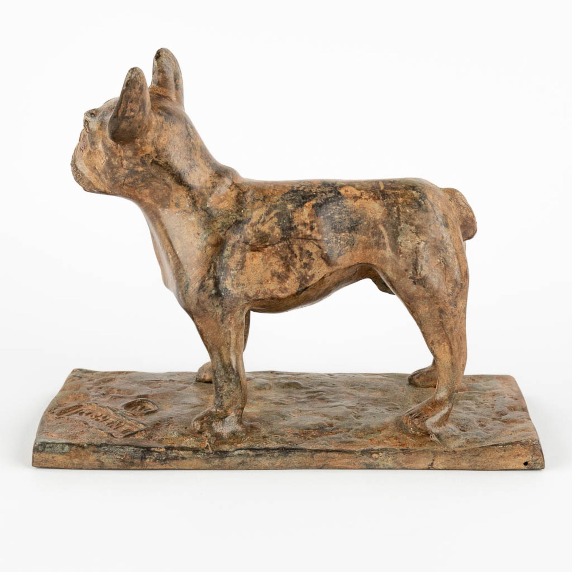 Pierre CHENET (XX-XXI) 'Bulldog' patinated bronze. (D:9 x W:20 x H:15 cm) - Image 5 of 10