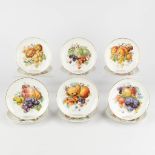 KPM Germany, 12 plates, Polychrome porcelain with transferprinted decor. (D:17,5 cm)