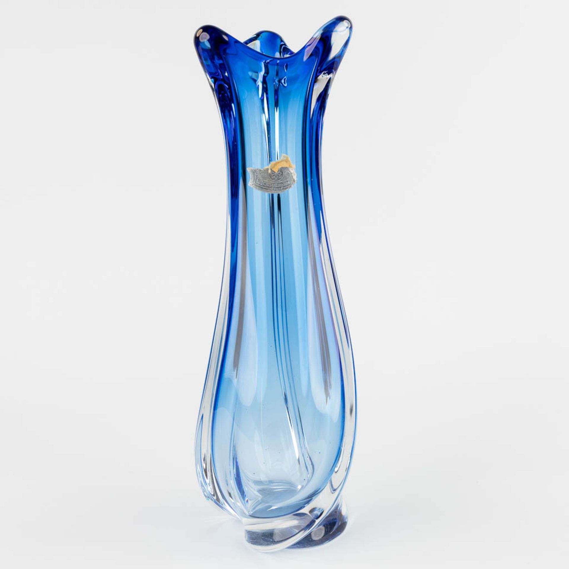 Val Saint Lambert, a vase and a swan, added a vase, probably Murano. (H:35 cm) - Image 3 of 22