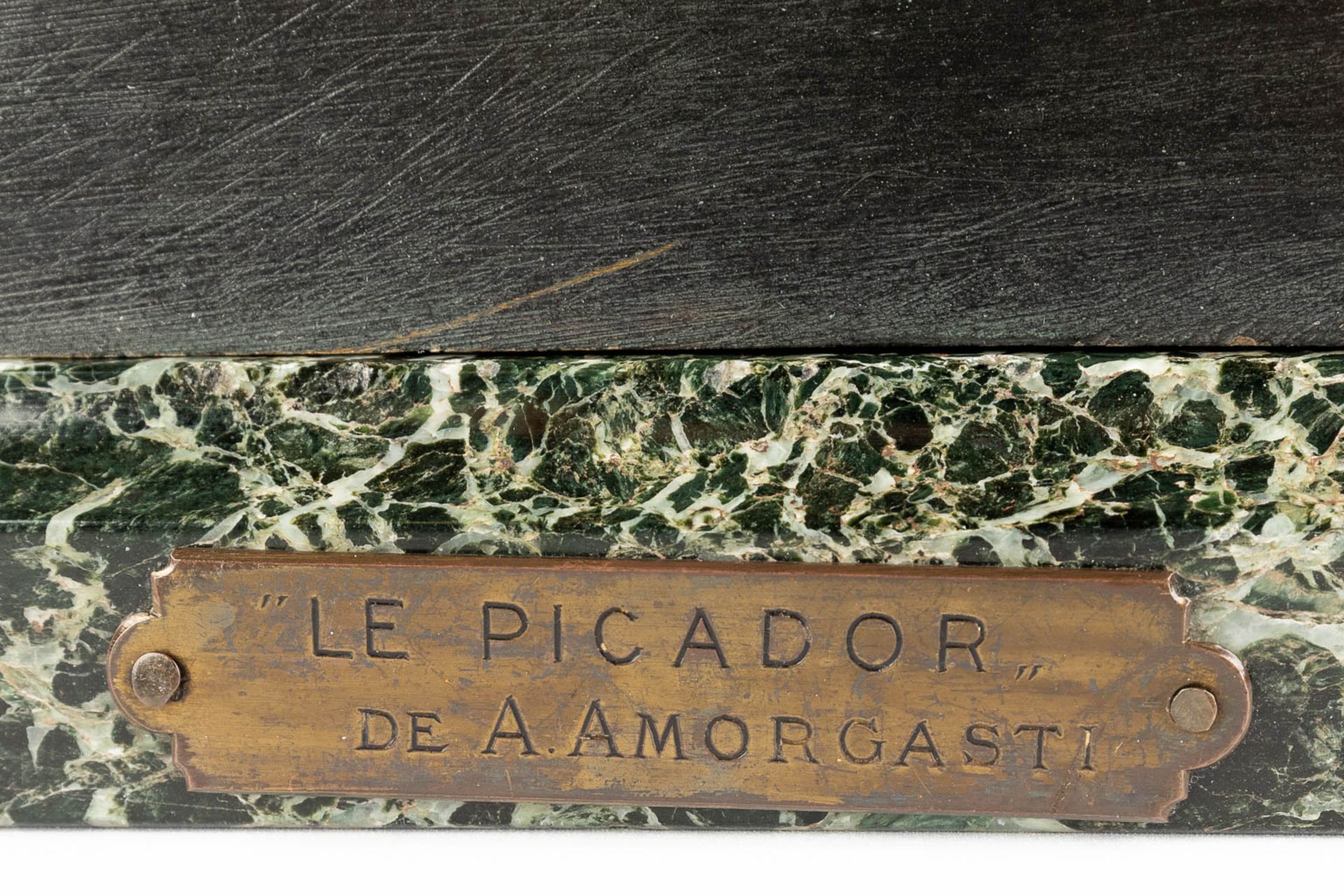 Antonio AMORGASTI (1880-1942) 'Le Picador' patinated bronze. 1924 (D:80 x W:25 x H:50 cm) - Image 6 of 14