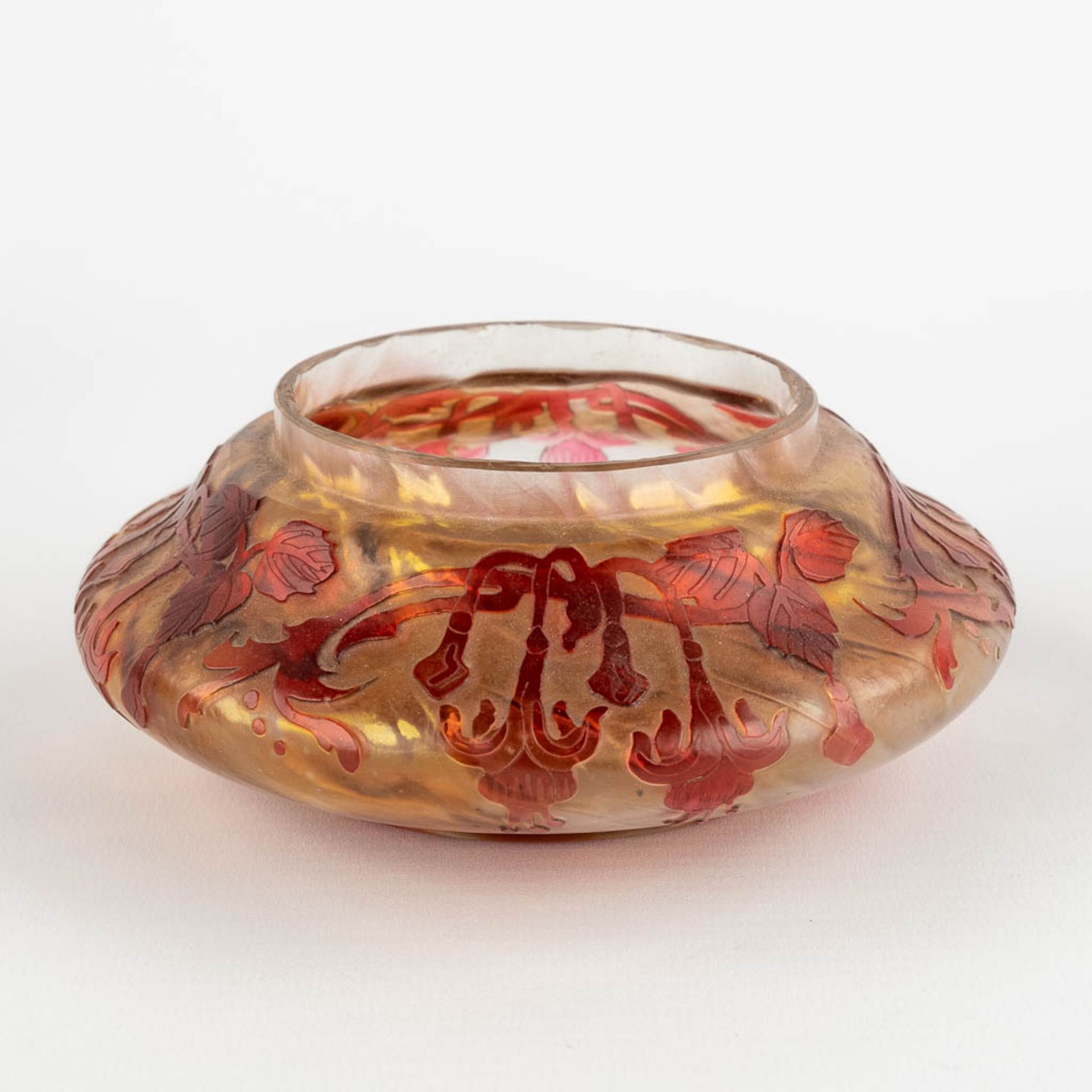 Cristallerie De Pantin, 'Bonbonière', pâte de verre glass. Art Nouveau (H:5 x D:13 cm) - Bild 5 aus 11