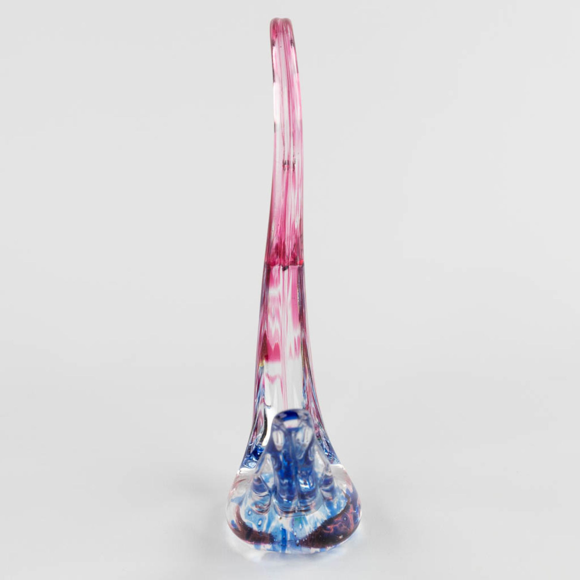 Val Saint Lambert, a vase and a swan, added a vase, probably Murano. (H:35 cm) - Image 19 of 22