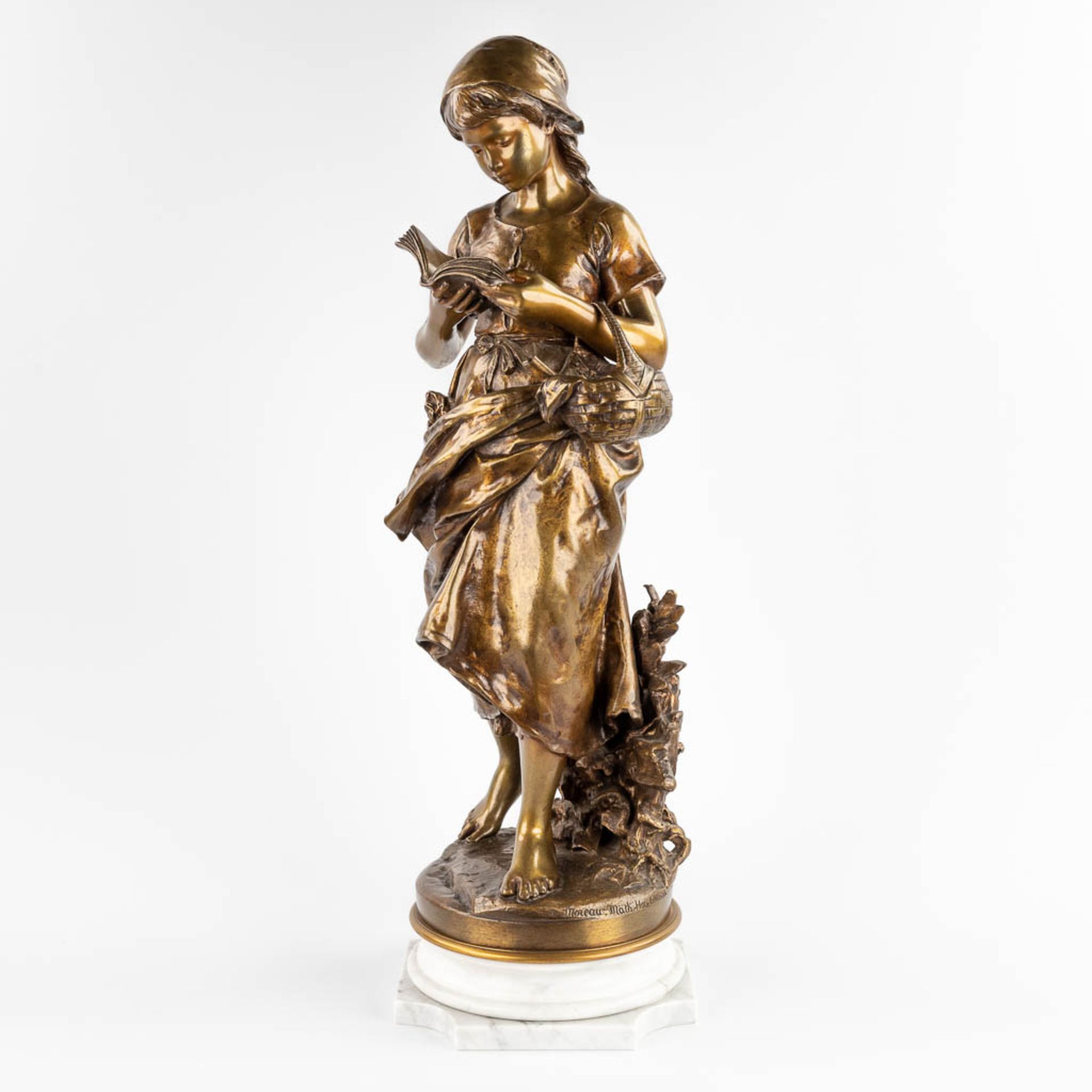 Mathurin MOREAU (1822-1912) 'La Lisseuse' patinated bronze. (D:24 x W:24 x H:77 cm) - Bild 3 aus 15