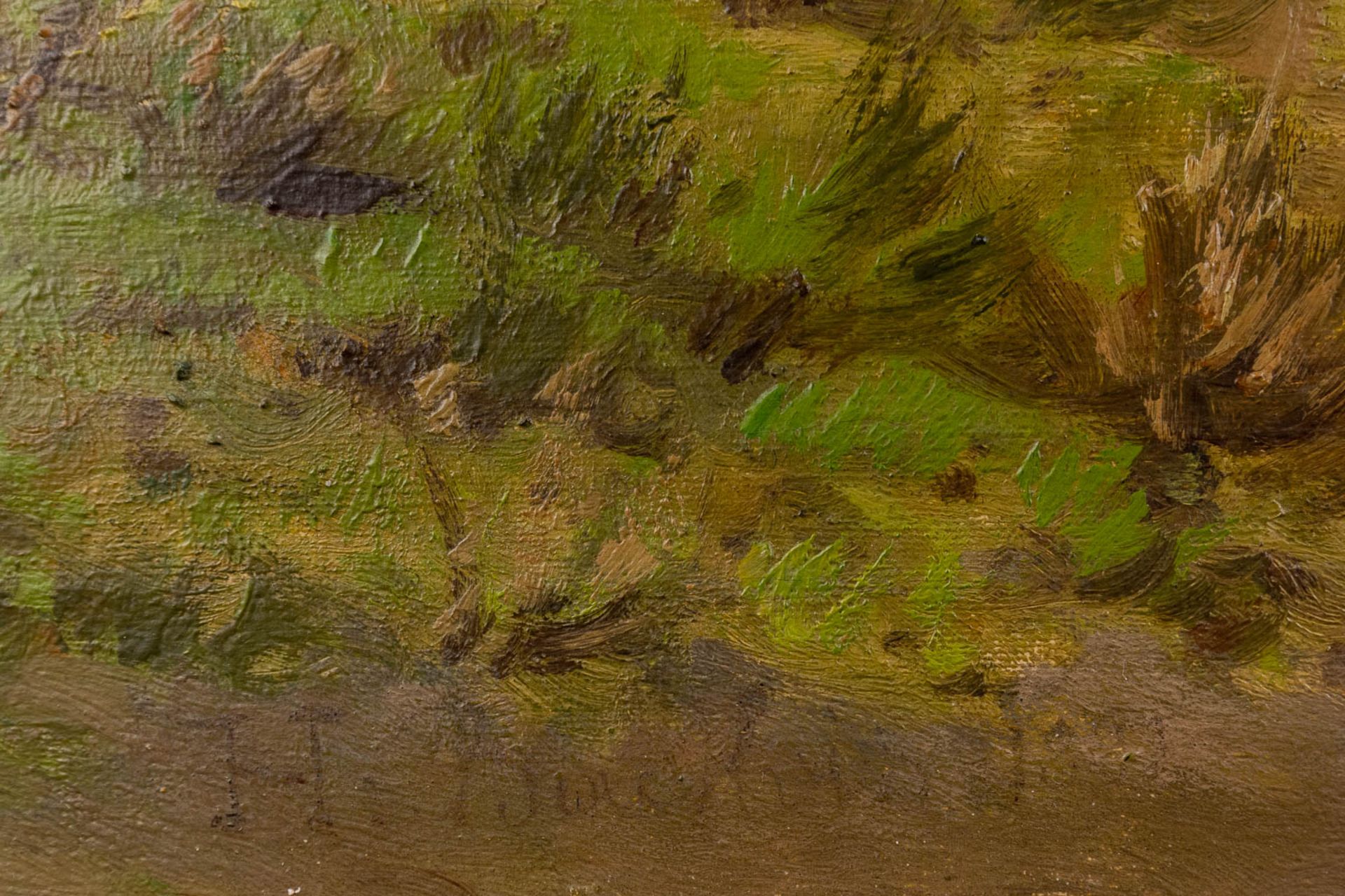 Henry SCHOUTEN (1857/64-1927) 'Three Donkey's' oil on canvas. (W:90 x H:61 cm) - Bild 5 aus 7