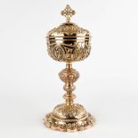 Paul Brunet (XIX-XX) 'Ciboria', gold-plated silver. Paris, France, between 1871 and 1913. 987g. (H:3