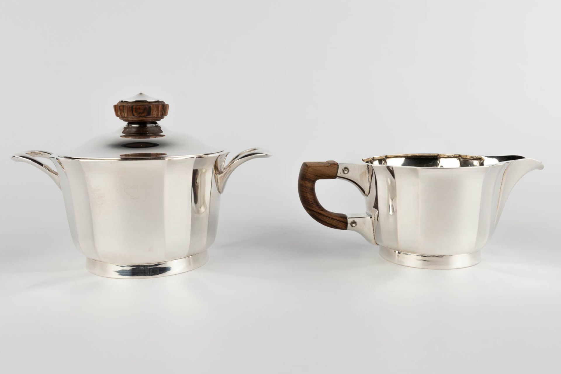 Wolfers, 'Liliane', a 5-piece coffee and tea service, silver. Art Deco. (D:35 x W:56 x H:16,5 cm) - Image 17 of 24