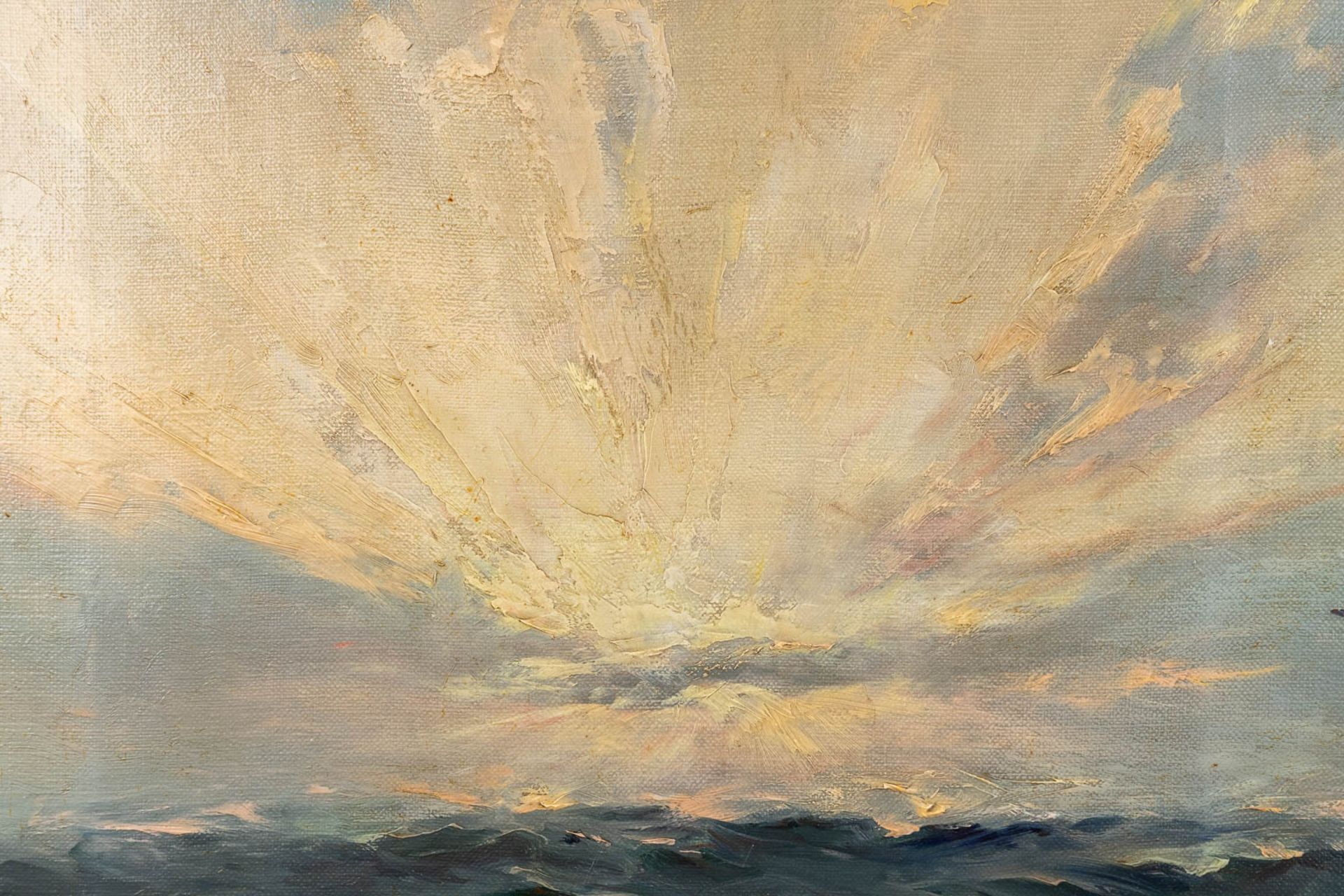 Louis ROYON (1882-1968) 'Marine' oil on canvas. (W:50 x H:70 cm) - Image 5 of 7
