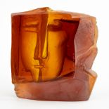 Stanislav LIBENSKY &amp; Jaroslava BRYCHTOVA (act.1954-2002) 'The Kiss' an art glass sculpture. (W:1