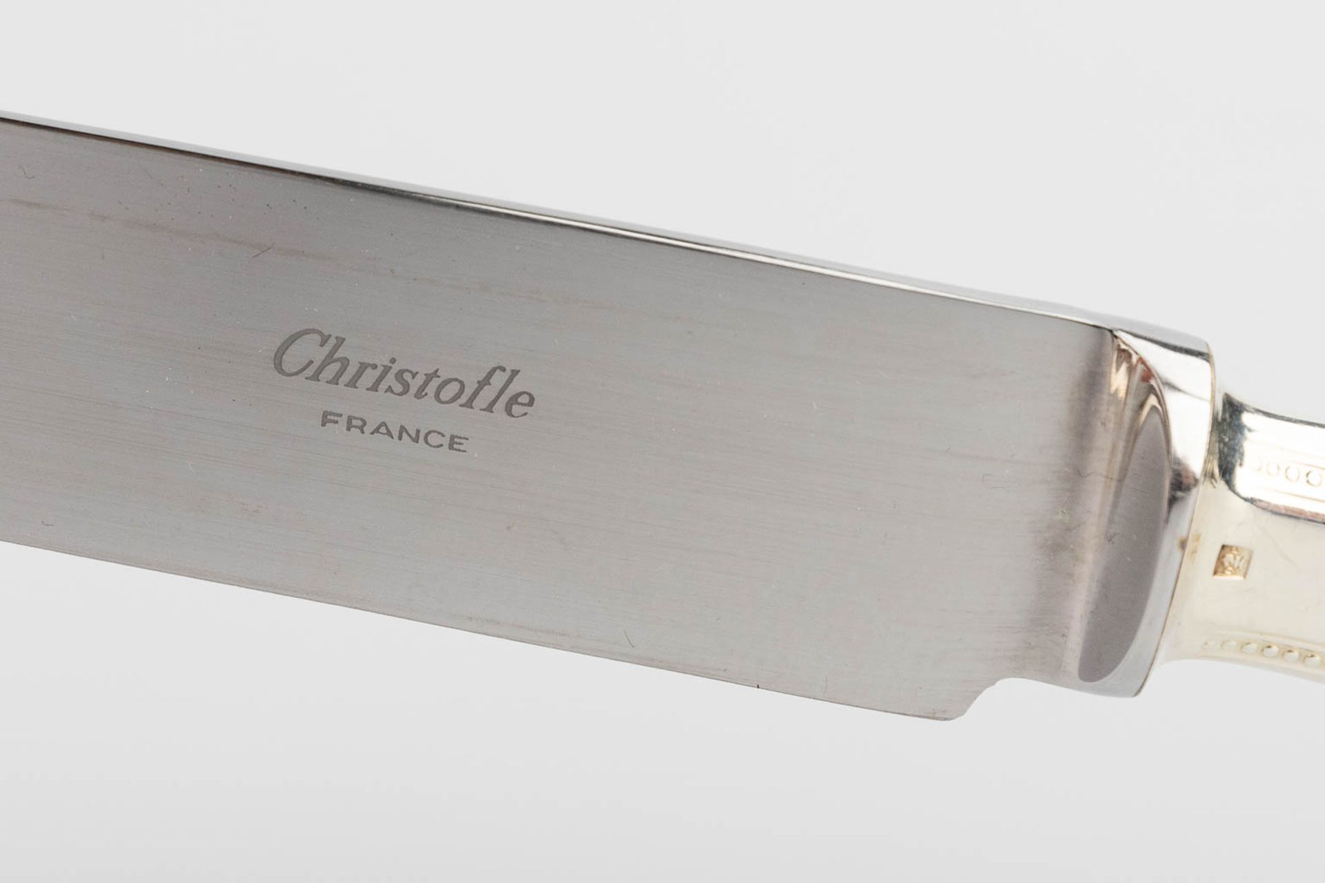 Christofle 'Perles' a large silver-plated cutlery in a storage box. 144 pieces. (D:29 x W:46 x H:33  - Bild 16 aus 21