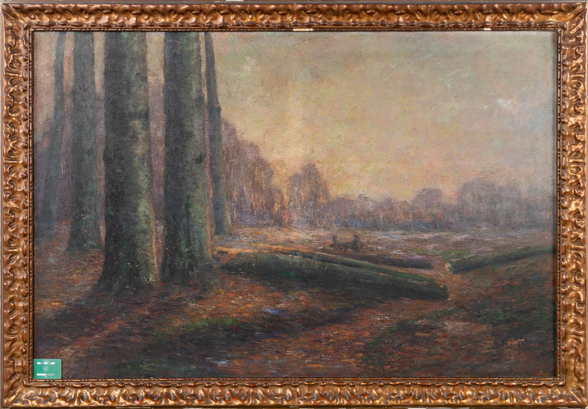A 'forest view', oil on canvas. No signature found. (W:152 x H:101 cm) - Image 2 of 8