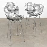 Harry BERTOIA (1915-1978)(attr.) 'Four Bar Chairs', metal. (D:58 x W:52 x H:105 cm)