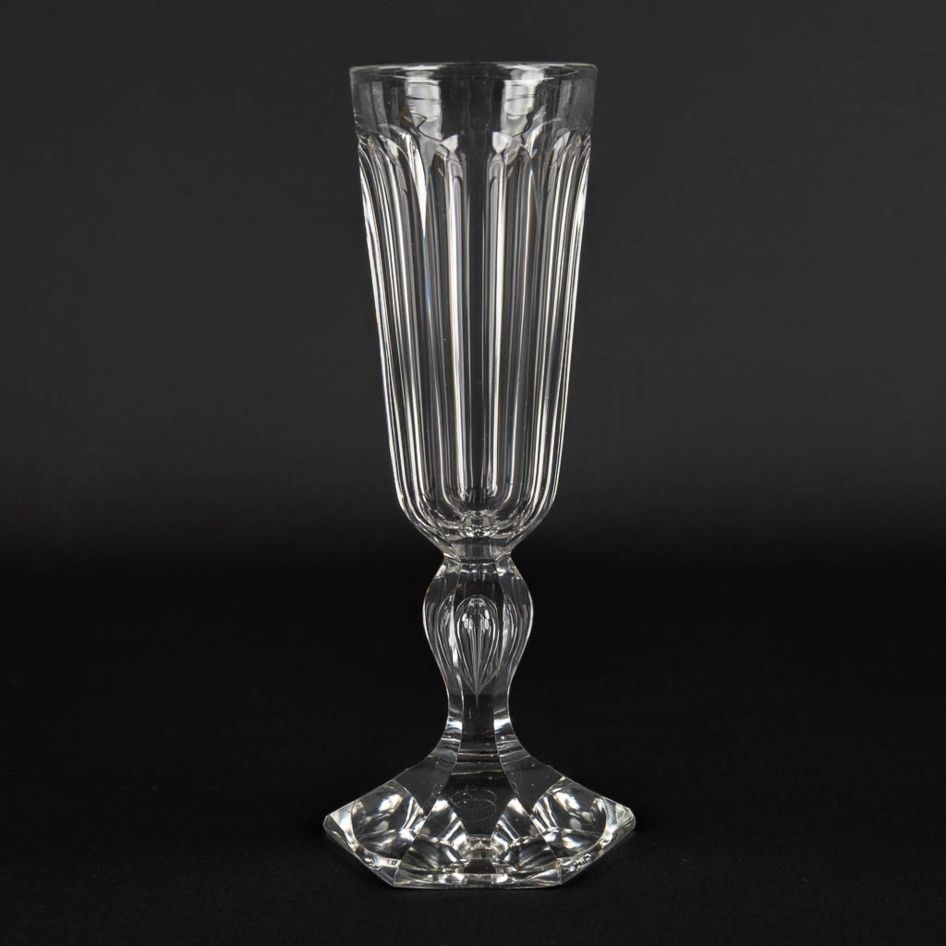 Val Saint Lambert 'Metternich' a set of 46 crystal glasses, added are other glasses (H:18 cm) - Image 5 of 9