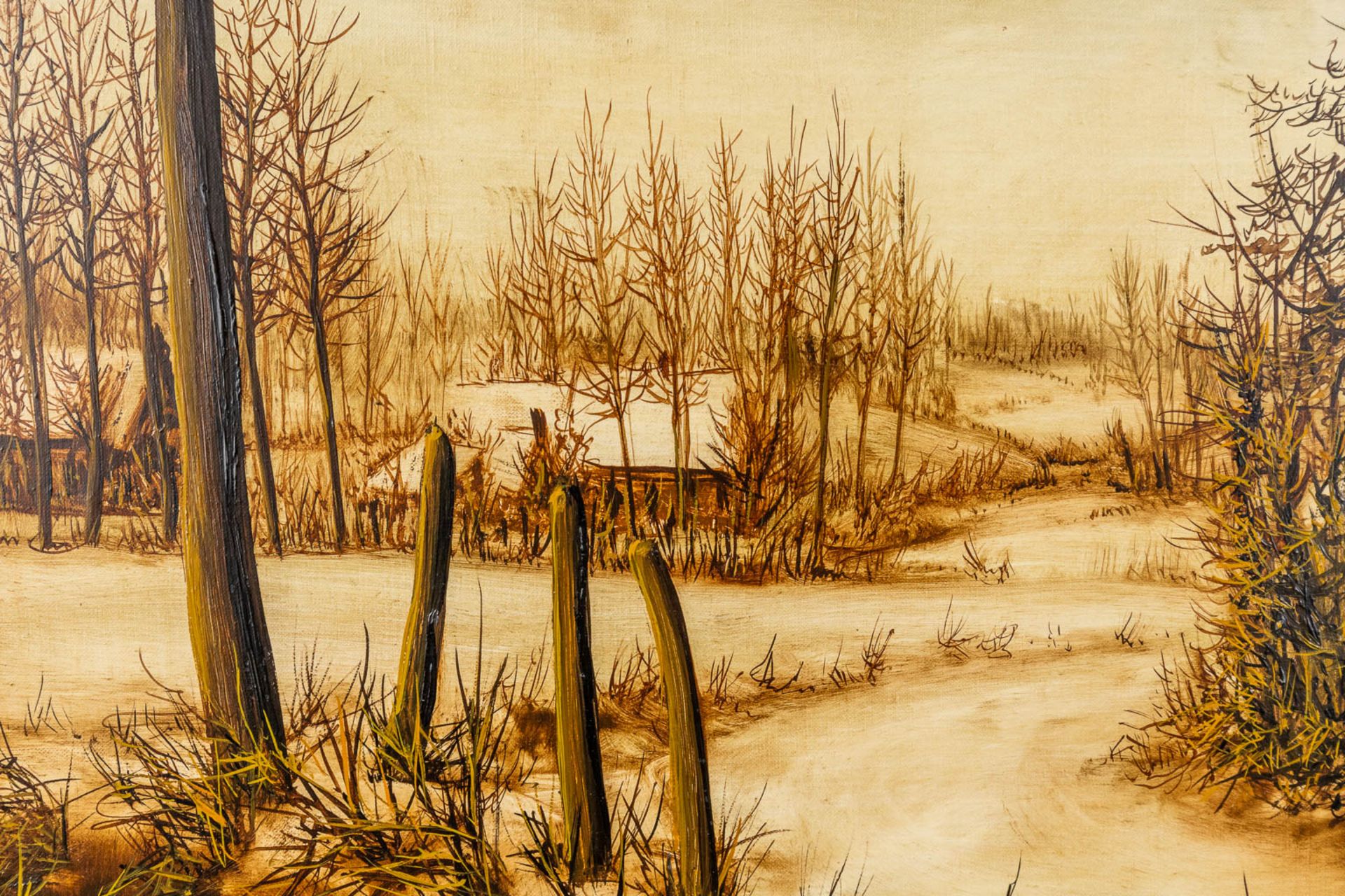 Emiel DE COOMAN (1922) 'Two Landscapes' oil on canvas. (W:70 x H:60 cm) - Image 5 of 15