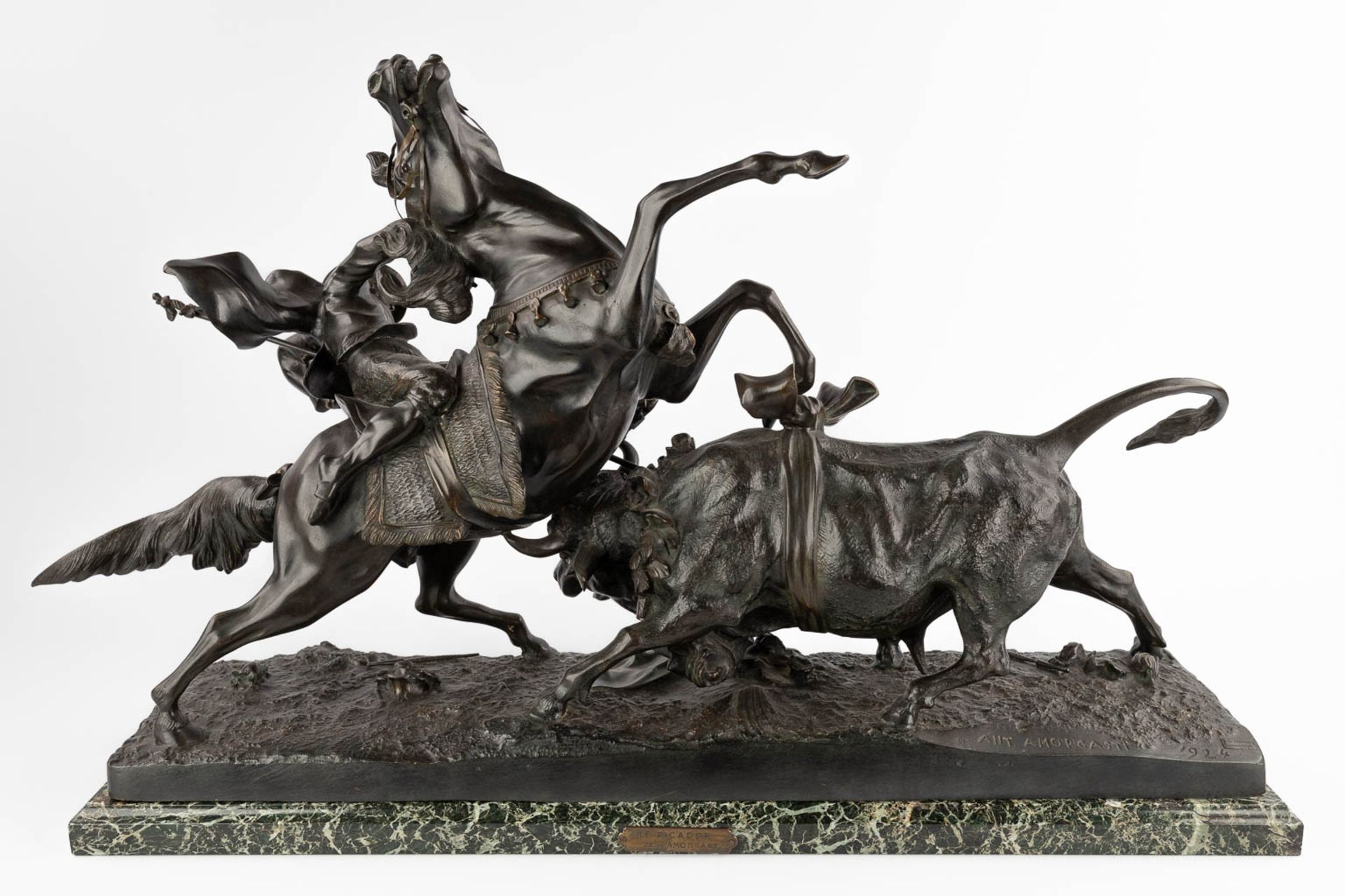 Antonio AMORGASTI (1880-1942) 'Le Picador' patinated bronze. 1924 (D:80 x W:25 x H:50 cm) - Image 5 of 14