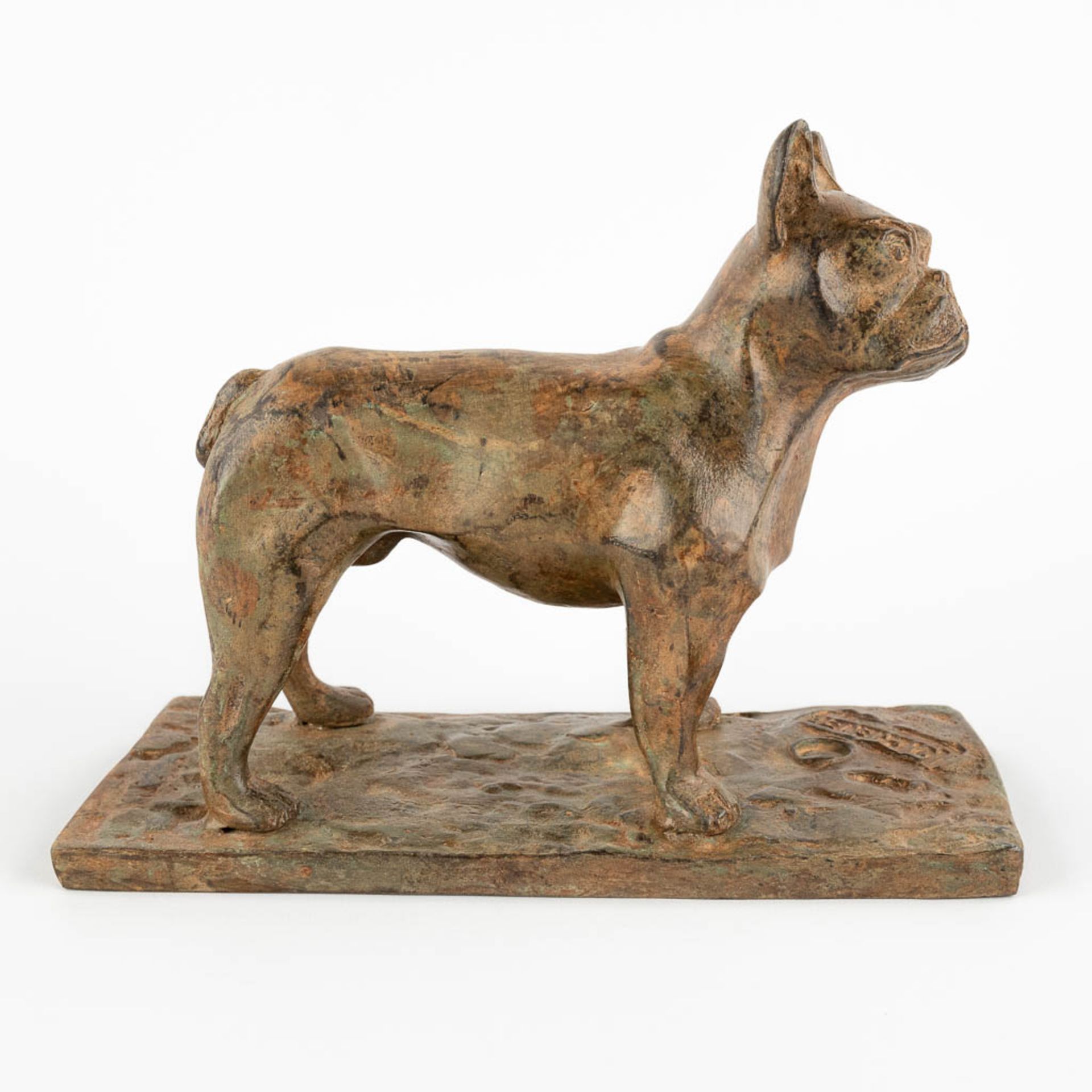 Pierre CHENET (XX-XXI) 'Bulldog' patinated bronze. (D:9 x W:20 x H:15 cm) - Image 3 of 10