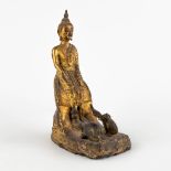 Seated Buddha in the Parileyyaka Forest, Monkey and Elephant, Thailand, 18th C. (D:13 x W:8 x H:19 c