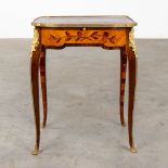 Léonard BOUDIN (1735-1807) 'Side Table Louis XV' marquetry and mounted with bronze. 18th C. (D:35 x
