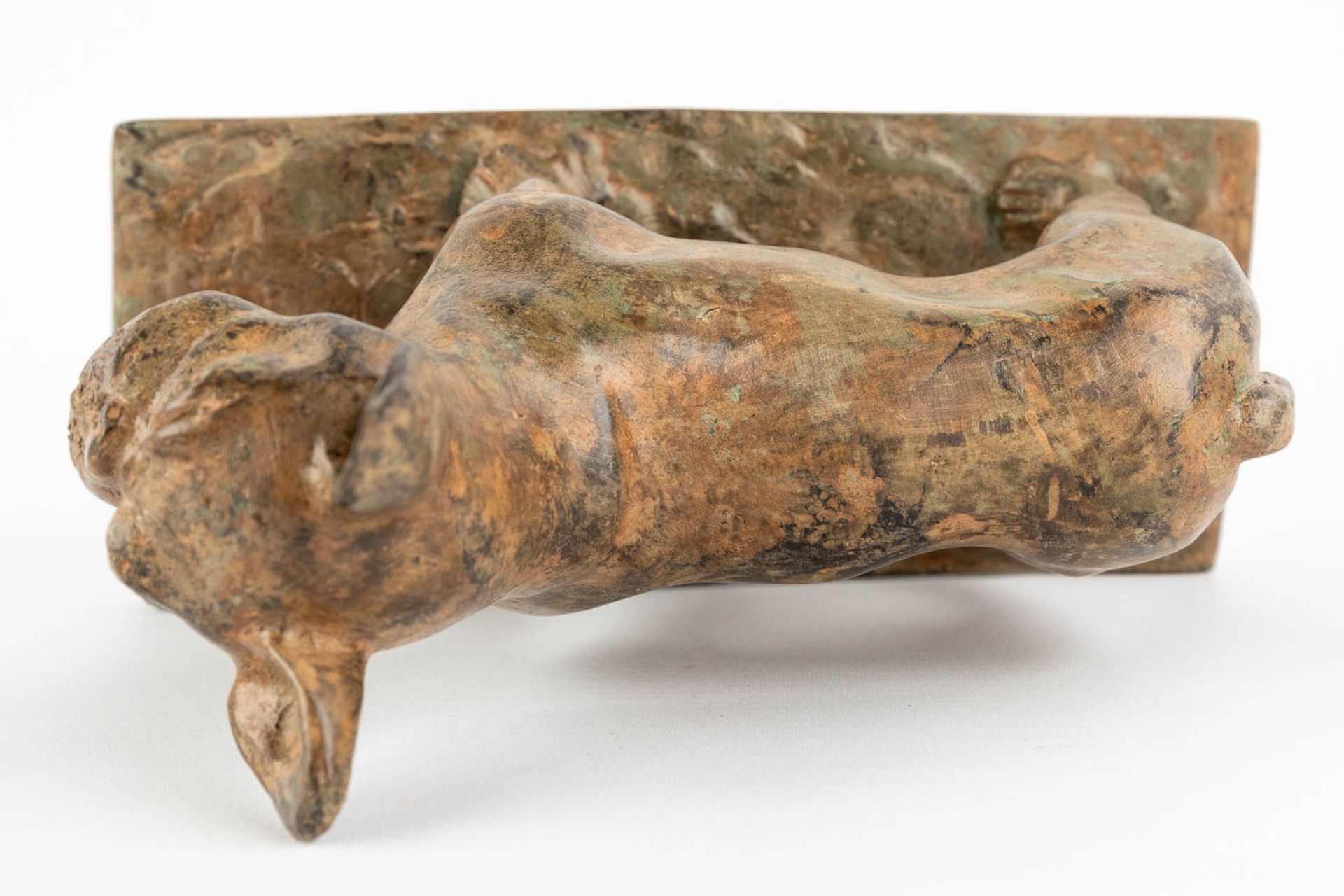 Pierre CHENET (XX-XXI) 'Bulldog' patinated bronze. (D:9 x W:20 x H:15 cm) - Image 8 of 10
