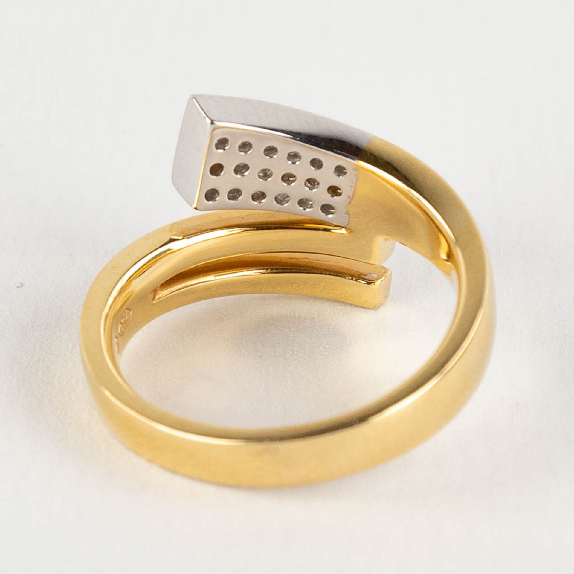 A ring, 18kt yellow gold with diamonds, appr. 0,42ct, ring size 55. - Image 6 of 11