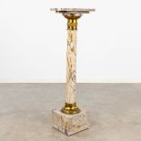A marble pedestal mounted with bronze and a revolving top. (D:27 x W:27 x H:110 cm)